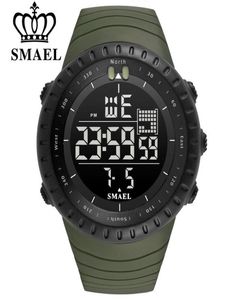 2018 Smael New Men039s Watch 50m Wodoodporny cyfrowy nadgarstek LED zegarki Men Outdoor Sport Cyfrowa data elektroniczna MA7505233