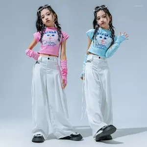 服は子供のためのクールな服をセットしますスパンコールジャズダンサースタイルダンスコスチュームガール