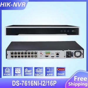 Hik Hik Originale 16CH 12MP 16POE NVR DS7616NII2/16P H.265 per supporto IP Camera Supporto Audio HikConnect Plug Play 4K NVR