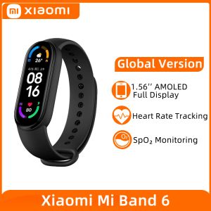 Armbands Global version Xiaomi Mi Band 6 Smart Armband 5 Color Amoled Screen Miband 6 Blood Oxygen Fitness Traker Bluetooth Smart Band