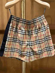 Trajes de Buurberlyes de ponta para homens calças de gama xadrez elástica preta para mulheres shorts de designer de verão casuais da marca shorts