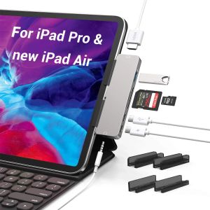 Hubs USB C Adaptador de cubo para iPad Pro iPad Air MacBook Proair 7/5/4 em 1 Pedking Station com Jack de áudio 4K HDMI USBC PD SD/TF 3,5 mm