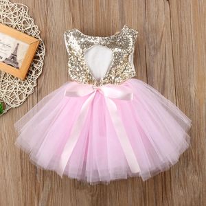 Prinzessin Kinder Babykleid für Mädchen ausgefallene Hochzeitskleid ärmellose Pailletten Party Party Geburtstagstaufkleid für Mädchen Sommerkleider 240511