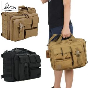 Bags EDC airsoft New Military Backpack Tactical Molle Nylon Messenger Shoulder Bag Laptop Handbags Briefcase Outdoor Multifunction