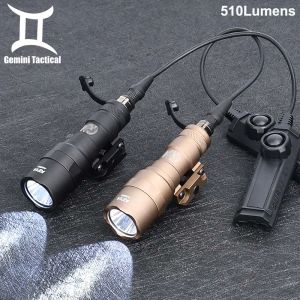 Scopes Metal Surefir M300 M300Cスカウトライト510 Lumens Airsoft High PowerM300C懐中電灯戦術屋外ハンティングデュアルファンティオンスイッチ