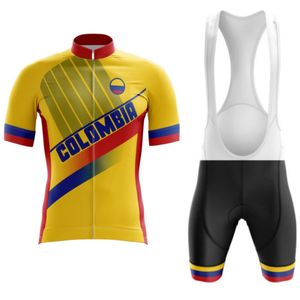 Kolumbii zespół rowerowy Jersey Mountain Rower norkuj odzież krótkie zestawy mtb ropa ciclismo bicicletas mundur maillot cuotte outdoor garnitur v1