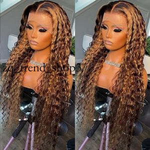 40 Inch Indian HD Deep Curly Lace Front Wig Human Hair Glueless Deep Wave Frontal Wig Wet and Wavy Synthetic Wig for Black Women 11