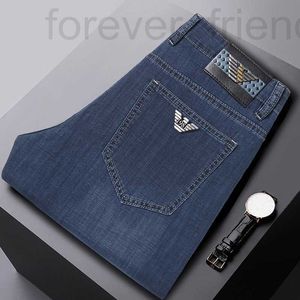 Men's Jeans designer 2022 spring and summer thin brand men's jeans loose straight elastic high waist casual pants 087P