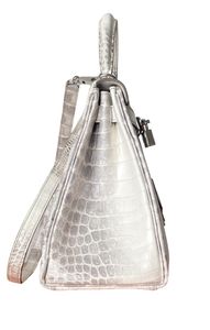 Bola feminina de bolsa feminina incrustada de diamante artesanal com material raro Nilo Crocodilo Interior Material de cabra Pele pura