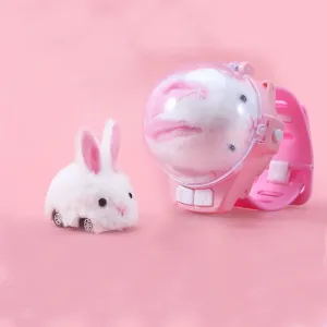 Auto 2.4G Mini Watch Control Auto Cute Rabbit Dog Rc Car Kids Game Toying Interactive P per Boys Girl Birthday Christmas Watch regalo RC Toy