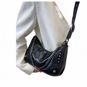 Borse da donna versatile di roccia nera gotica borsetta in metallo vintage borse a assi