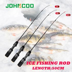 Tillbehör Vinterisfiskestång 2 Avsnitt 50 cm Vinterisfiskestång som snurrar Ultralight Ice Winter Fishing Pole -tackling