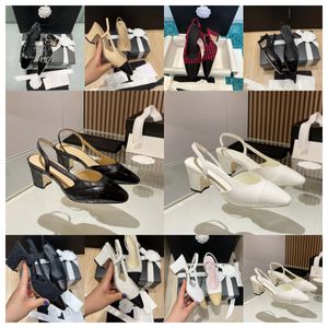 2024 new Chan C Designer Dress Shoes slingback heels sandal Ballet Flats espadrilles ballerinas sandals party wedding women chunky high heels