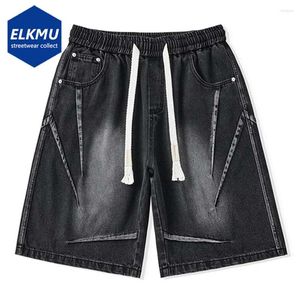 Men's Shorts Men Blue Baggy Jeans Summer Black Loose Wide Leg Denim Y2K Harajuku Hip Hop Oversized Male