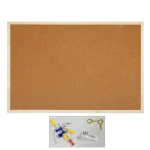 Ornaments Bulletin Board DoubleSided Cork Wood Board Wooden Frame 30x40CM 40x60CM for Home School Decoration Display Corkboard