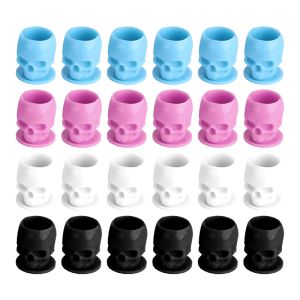 INKS 200pcs descartáveis Tattoo Skull Ink Cups com copo de base de base