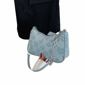 Fi Oxford Stoffmuster Umhängetaschen für Frauen kleiner Griff Unterarmtasche Clutch Einfache weibliche Temperament Handtasche 2024 Neue p6bq#