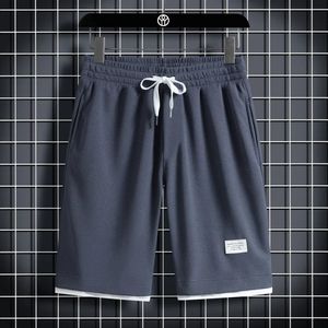 Tamanho dos EUA Verão ao ar livre waffle solto shorts de bolso de bolso design de ginástica confortável respirável shorts de basquete Hombre 240412