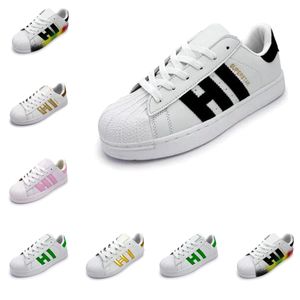 2024 Designerskor Toe Shell Casual Shoes Män Kvinnor Sneakers Fashion Trend Stripe Flat Shell-Toe Shoes Sports Running Shoes 36-45