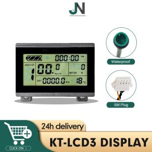 HUBS EBIKE KT 24V36V48V72V LCD3 LCD3U Дисплей с USB -водонепроницаемым интеллектуальным счетчиком для электрического набора для переоборудования двигателя велосипедов.