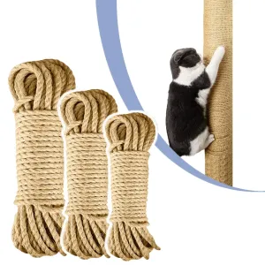 Leksaker Natural Sisal Rope Cat Scratcher Rope Tree Scratching Diy Toy Paw Claw Furniture Protector Scratching Post Cat Accessories