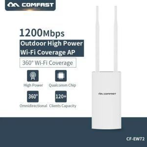 Routers Comfast 27dBm High Power Outdoor Weatherproof Wireless WiFi Router Dual Band 5G 867Mbps/2.4G 300Mbps AP Repeater 2*5DBI Antenna