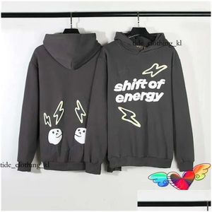 Men's Hoodies Sweatshirts Mens Brokens Planets Hoodies Shift of Energy Hoodie Men Women Foam Print Hip Hop Plovers Fleece Sweatshirts 741