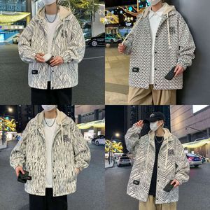 Coat 2024 Spring and Autumn New Trendy Brand Loose Top with Detachable Hat Casual Jacket Youth Men's Trend Br