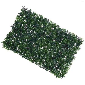 Flores decorativas Painel de hedge de parede decoração de grama falsa de pano de fundo de vela de plantas ao ar livre decoração gramado artificial