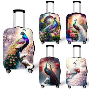 Аксессуары фэнтези Peacock Flowers Cover Cover Travel Fashion Accessories Antidust Suitcase Защитная обложка эластичная троллейбусная обложка