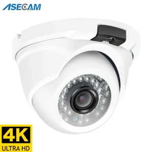 Objektiv 4K 8MP IP -Kamera Outdoor POE H.265 Onvif Metal Dome Indoor CCTV Weitwinkel 2,8 mm 4MP Überwachungskamera