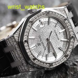 AP Grestest Forist Watch Royal Oak 15452bc Platinum Original Diamond Full Sky Star Watch Автоматический механический размер приблизительно 37 мм 18K Platinum Watch