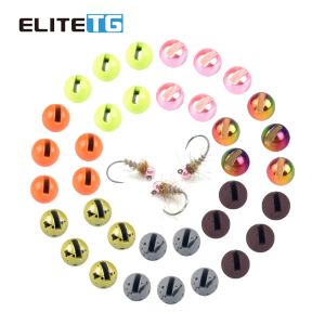 Acessórios elite tg 100pcs tungstênio contas com fenda de tungstênio 2,53,8 mm Ninfas de pesca com trutas Panfish gancho Material de amarração