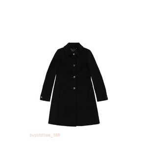 Brand Coat Women Coat Designer Coat MaxMaras Womens Black Buckle Coat