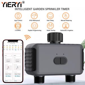 Control Tuya WIFI Smart Valve Automatic Water Timer Outdoor Farm Garden Intelligent Sprinkler Timer Work with Alexa and Google Assistant