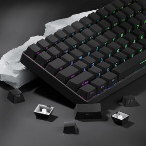 Acessórios 136 key Black White Sidelit Shine através do perfil de keycaps de backlit pbt de tiro duplo de keycaps para o teclado mecânico do interruptor MX para o teclado