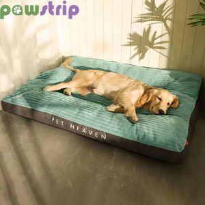 家具大型犬ベッドウォームコーデュロイペットケンネルソフト厚い犬睡眠マットノンズスリップ分離可能特大犬ソファペット用品