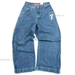 Jnco Jeans Y2K Designer Mens Hip Hop Dice Graphic Embroidered Baggy Jeans Retro Blue Pants Harajuku Gothic High Waisted Wide Trousers Jncos Jeans 296
