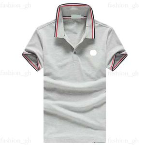 モンクレイアデザイナーメンTシャツ6色基本メンズポロシャツチェスト刺繍ロゴポロシャツ夏のTシャツフランスラグジュアリーブランドTEEマントップサイズM  -  XXL 220