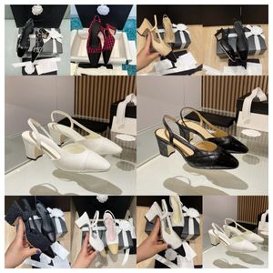 2024 Luxury Chan C Designer Dress Shoes Shingback Teli Sandalo Black Ballet Flats Espadrilles Ballerinas Sandals Wedding Wedding Women Women Cuci tacchi
