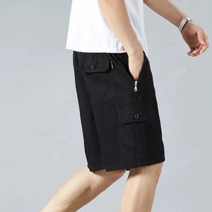 Męskie spodnie męskie spodnie zamek błyskawiczne kieszeń swobodne spodenki stałe kolorowe spodnie relaksowane dopasowanie deski rozmiarów Kn Shorts Y240422