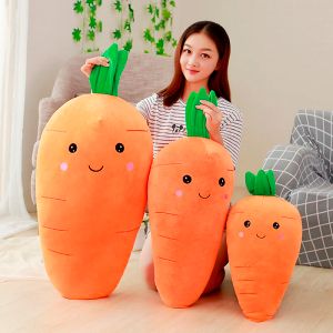 Dolls 1pc Big Creative Simulation Carrot Plush Toy Super Soft Carrots Doll Stuffed with Down Cotton Pillow Cushion Best Gift for Girl