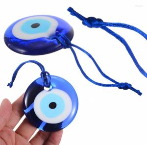 Keychains Lucky Turkish Greek Evil Blue Eye Charm Pendant Lamp Glass Car Home Amulet1191461