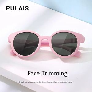 Pulais Kids Sunglasses мальчики девочки милые милые солнцезащитные очки UV400 защитить глаз Классический мягкий комфортный стиль 240419