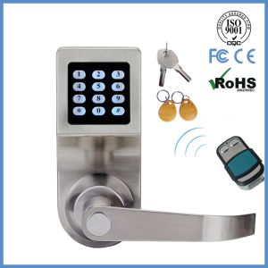 Kontroll LACHCO HÅNG KEY Digital Keypad Door Lock Remote Control+Password+Card+Key Spring Bolt Smart Electronic Lock L16086BSRM