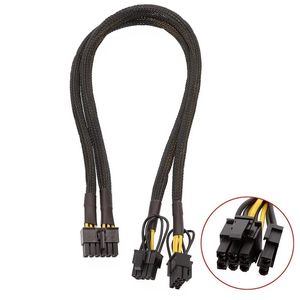 2024 PSU Card Card Line 12pin to Dual 8Pin (6+2) PCI-e cable power cable for seasonic p-860 p-1000 x-1050 (50 cm) for psu modular power cable