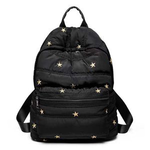 Autumn/Winter Space Algodão Camouflagem Trendy Cool Casual Moda Versátil Backpack de grande capacidade 240415