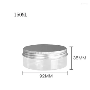 Förvaringsflaskor kosmetisk grädde behållare 89mm mun tom transparent plast ansiktsmask burk hårvax pomade packbox 150 ml dia.92mm