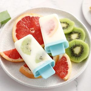 Formy do pieczenia lody Forma 4-częściowa na zestaw plastikowy popsicle wielokrotne użycie łatwe do wydania akcesoria kuchenne