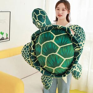 Big Sea For Turtle Plush Tortoise Doll Cushion Soft PP Cotton fylld Animal Pillow Christmas Gifts Kids 240422